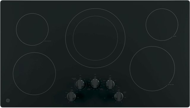 GE® 36" Black Built In Electric Cooktop-0