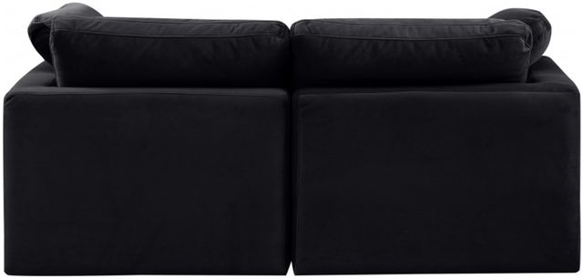Meridian Furniture Indulge 2-Piece Black Velvet 70" Sofa-2