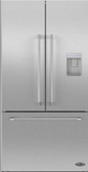 DCS 20.1 Cu. Ft. French Door Refrigerator-Brushed Stainless Steel-0