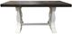 Million Dollar Rustic Pine Island Weathered White Dining Table-0