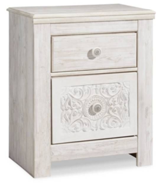 Signature Design by Ashley® Paxberry 5-Piece Whitewash Full Panel Headboard Bedroom Set-3