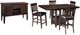 Signature Design by Ashley® Haddigan 6-Piece Dark Brown Counter Height Dining Set-0