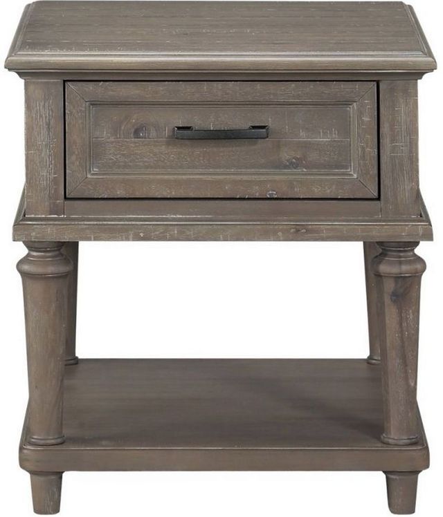 Mazin Furniture Cardano Driftwood Light Brown End Table-1