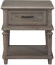 Mazin Furniture Cardano Driftwood Light Brown End Table-1