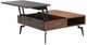 Armen Living Zola Gray/Walnut Lift-Top Coffee Table with Black Base-2