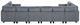 Homelegance® Walterboro 8-Piece Dark Modular Gray Sectional with Storage-3