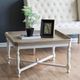 A & B Home Alcott Natural Coffee Table with White Base -4