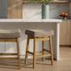 Armen Living Lenon 4-Piece Amber Glow/Twilight Taupe Counter Stool Set-1