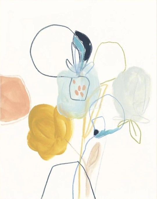 Classy Art Contour Garden IV by June Erica Vess Wall Art-1