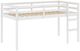 HH2 Home Campbell White Twin Junior Loft Bunk Bed with Ladder-4