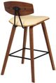 Armen Living Fox 2-Piece Cream/Walnut Counter Stool Set-4