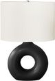Monarch Specialties Inc. Black Ceramic Table Lamp with Ivory Shade-0