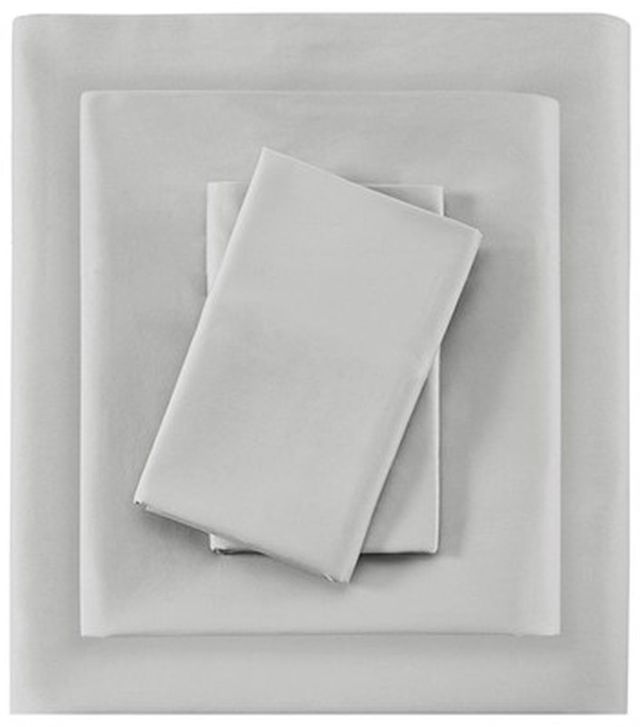 Olliix by Madison Park Light Grey California King 600 Thread Count 100% Pima Cotton Sheet Set-0