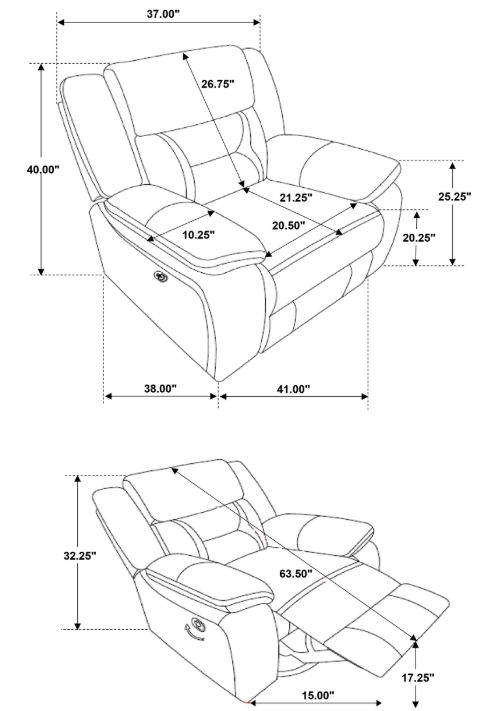Coaster® Greer 3-Piece Taupe Manual Reclining Living Room Set-4
