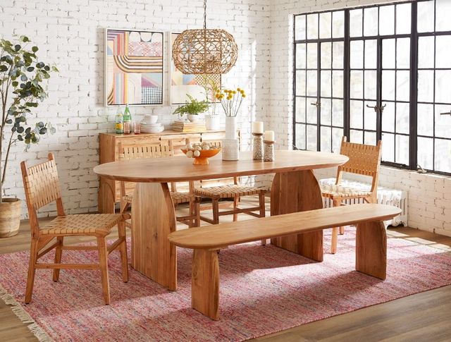 Home Trends & Design Catania Natural Dining Table-3