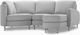 Jaymar Taurus Urban Chic 3 Piece Nubia Silver Gr. B 100 000 Double Rubs Sectional-0