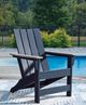 Signature Design by Ashley® Mabry Shores Driftwood/Navy Blue Aluminum Outdoor Adirondack Chair-1