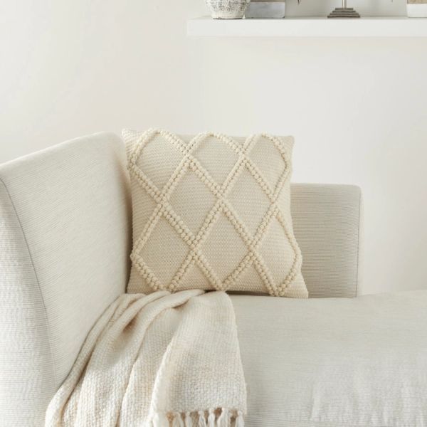 Nourison Home™ Lifestyles GC101 Ivory 18" Throw Pillow-1