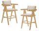 VIG Furniture Modrest Fern 2-Piece Beige Counter Stool Set-0