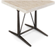Bassett® Furniture Tyson Cream Travertine Stone Top End Table with Black Base-3