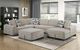 Homelegance® Raife 5-Piece Taupe Right-Arm Facing Sleeper Sectional with Chaise and Ottoman-1