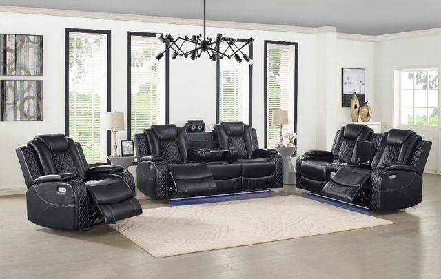 New Classic® Home Furnishings Orion II 2-Piece Black Power Reclining Living Room Seating Set-1