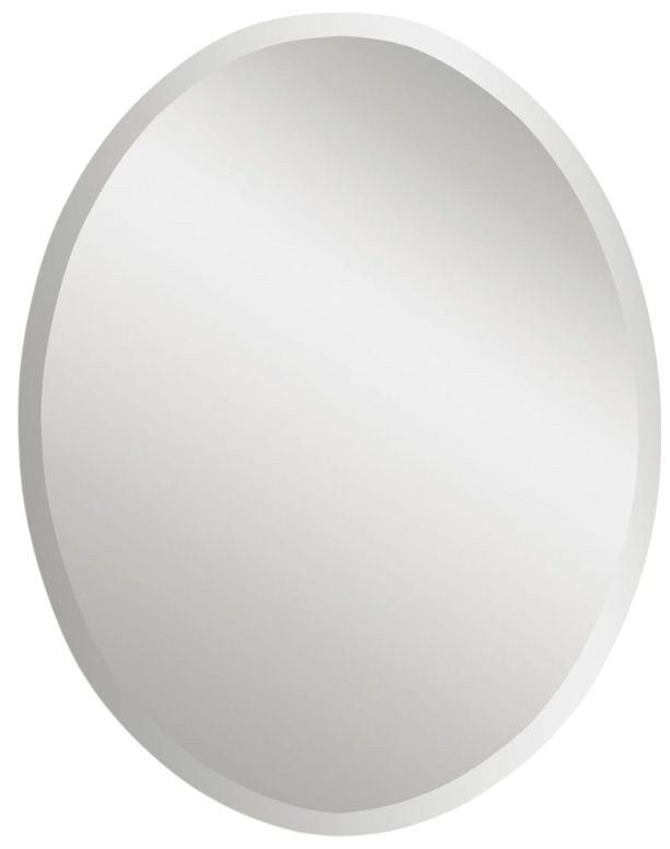 Uttermost® White Oval Vanity Mirror-0