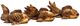 Crestview Collection Koi 3-Piece Gold Statue Set-1