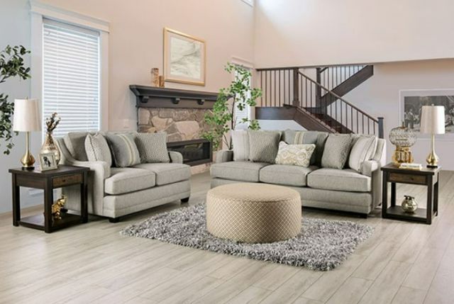 Furniture of America® Stephney Gray Loveseat-1
