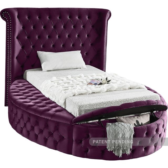 Meridian Furniture Luxus Purple Twin Bed-2