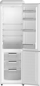 FORNO® Storico Alta Qualita 22" 9 Cu. Ft. White Retro Counter Depth Bottom Freezer Refrigerator with Copper Tone Handle-1