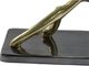 A & B Home Black Glass Top Console Table with Polished Gold Base -3