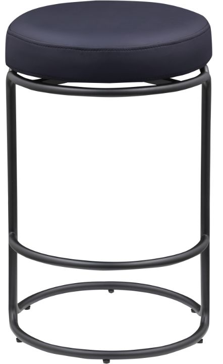 Meridian Furniture Madison Black/Matte Black Vegan Leather Counter Stool-1