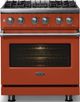 Viking® 5 Series 30" Spriced Cider Pro Style Dual Fuel (NG) Range with Polished Chrome Trim-2
