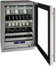 U-Line® 5 Class 24" Stainless Steel Beverage Center with LED Lighting-2