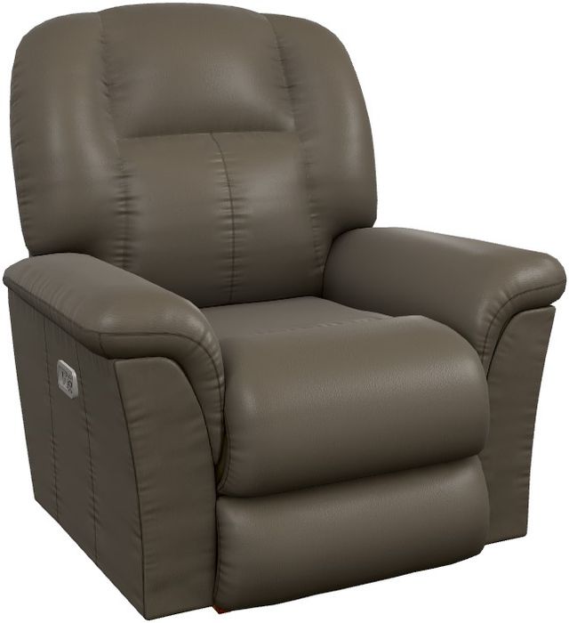 La-Z-Boy® Jasper Smoke Leather Power Rocking Recliner with Headrest-0