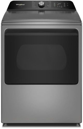 Whirlpool® 7.5 Cu. Ft. Radiant Silver Smart Gas Dryer with Steam Iron and AI Dry