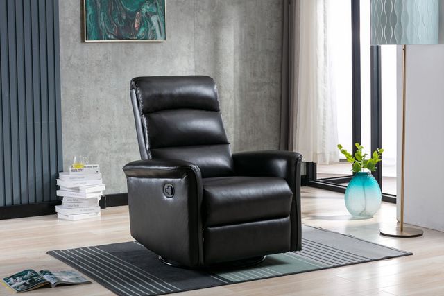Mazin Furniture Albert Black Glider Recliner-3