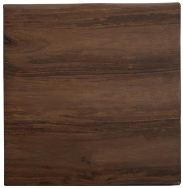 International Furniture Direct Riverwood Brown End Table with Black Base-4