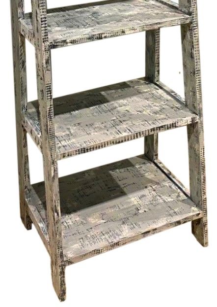 American Wholesale Furniture Barnwood Ladder Bookcase-1