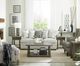 Hammary® Torres Natural Gray Concrete Top Chairside Table with Weathered Brown Base-1