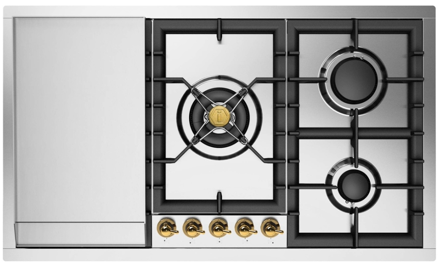 Ilve® Nostalgie II 36'' Stainless Steel Natural Gas Cooktop with