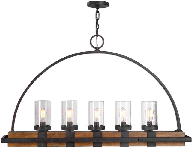Uttermost® Atwood Bronze Rustic 5-Light Island-4