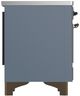 Ilve® Majestic III 40" Blue Gray Pro Style Induction Range with Triple Glass Door and Burnished Trim-4