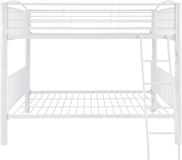 Powell® Heavy White Full/Full Metal Bunk Bed-2