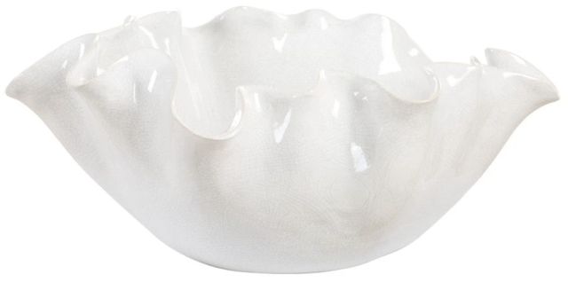 Uttermost® Ruffle Bloom White Bowl-0