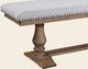 Urban Collections by Yutzy Woodworking Naples Retreat White Oak/Yolo-Grey 44" Upholstered Dining Bench-1