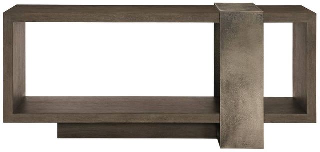 Bernhardt Linea Cerused Charcoal/Textured Graphite Console Table-1