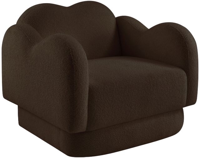 Meridian Furniture Bloom Brown Teddy Fabric Accent Chair-0