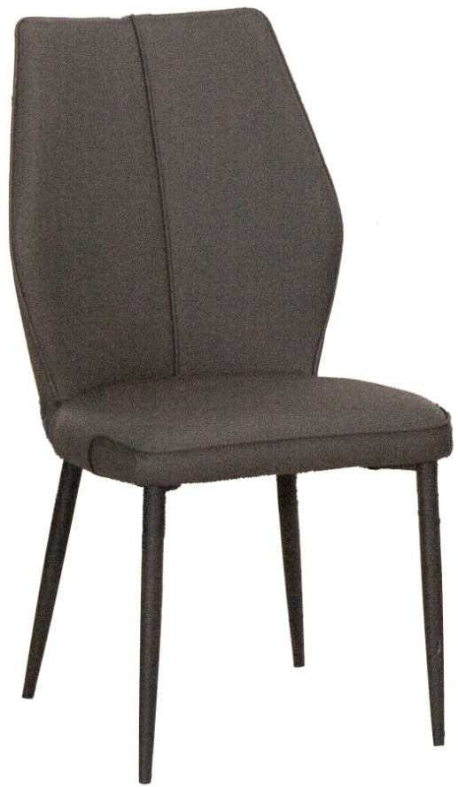 Cramco Marta Charcoal Gray/Matte Black Dining Side Chair-0
